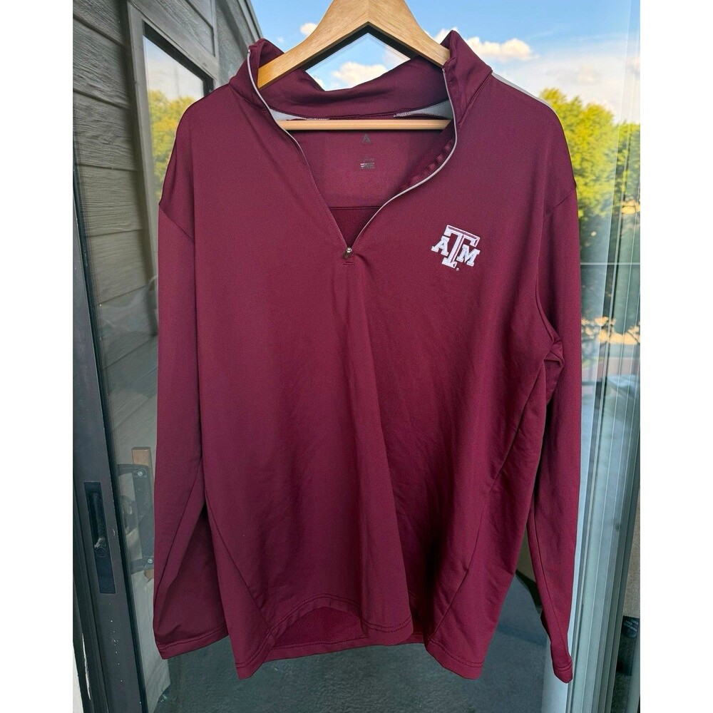 Texas A&M Aggies Antigua Quarter Zip Pullover Men’s L Maroon NCAA Golf